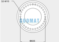3H630376 GUOMATの産業空気ばねの製造業者720mmのゴム製ふいご