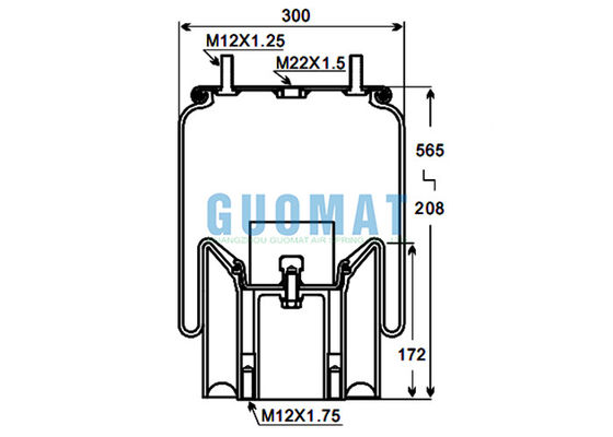1R11-111 空気懸垂 空気スプリング グッドイヤー W01-M58-6297 メルセデス・ベンツ トラック 軸ショック吸収器