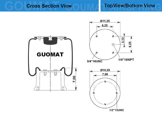 1110.5-21A370トラックの空気ばねの三角形8370--都市溶接/無比の# 0550-00080