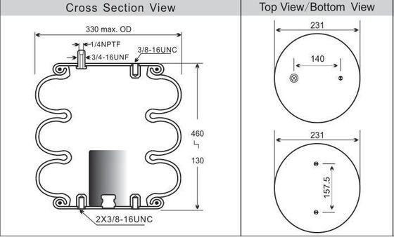 グッドイヤー 3B12-329 サスペンション エアスプリング 巻き込み型 エアベロー 天然ゴム