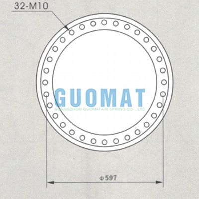 W01-358-7304 フレンズリング付きのアルミ板ファイアストーンエアスプリング隔離器