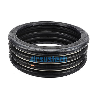 横浜 S-600-4R による 巻き込み型エアゴム ロープ付きエアサスペンション