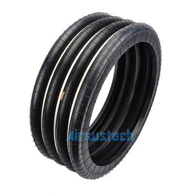 横浜 S-600-4R による 巻き込み型エアゴム ロープ付きエアサスペンション