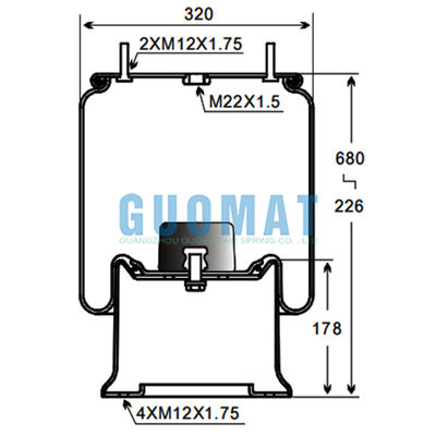 SAF トラックエアスプリング W01-M58-6348 ファイアストーン 4023NP03 コンティテック 懸垂システム部品