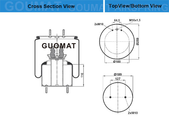 ボルボは21 097 453 /21のための空気ばね袋Airtech 136562を041 697 B 12 BLEトラックで運びます