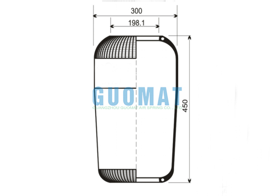 バススペアパーツ W01-095-0191 Firestone ラバーエアスプリング 727N Contitech For MAN Volvo