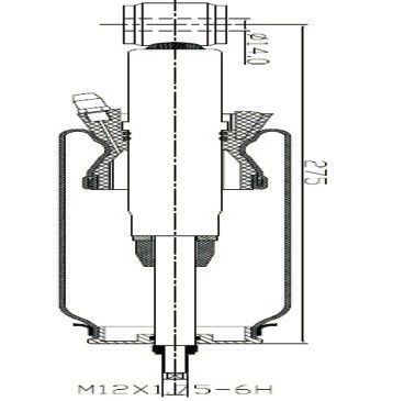 Sachs 115731イヴェコの後部空気ばねの小屋の空気衝撃吸収材500379698 500307338