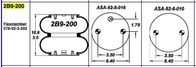 Goodyearの空気ばね2B9-200の元のゴム製空気ばねの二重ふいご578923202はW01-358-6910を示す