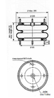ContiTech FD 210-22のPNP305450112産業空気ばね10x2の鋼鉄ゴム製ふいごの二重複雑なエアー バッグ
