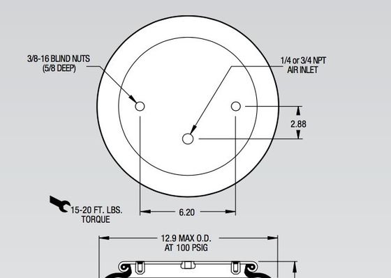 W01-358-7011耐火石材の後部産業衝撃のふいごをスタイルを作る容器パレットのための19のエアー バッグ
