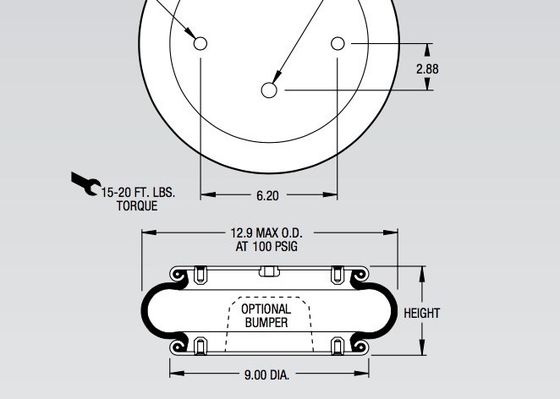 W01-358-7011耐火石材の後部産業衝撃のふいごをスタイルを作る容器パレットのための19のエアー バッグ