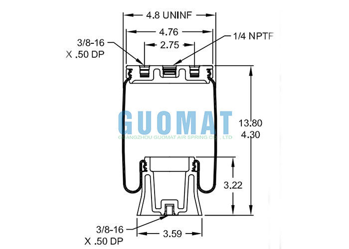 交換 Firestone W21-760-9000 SK6815P01 コンティテック エアライド サスペンション スプリング トラックキャビンのための