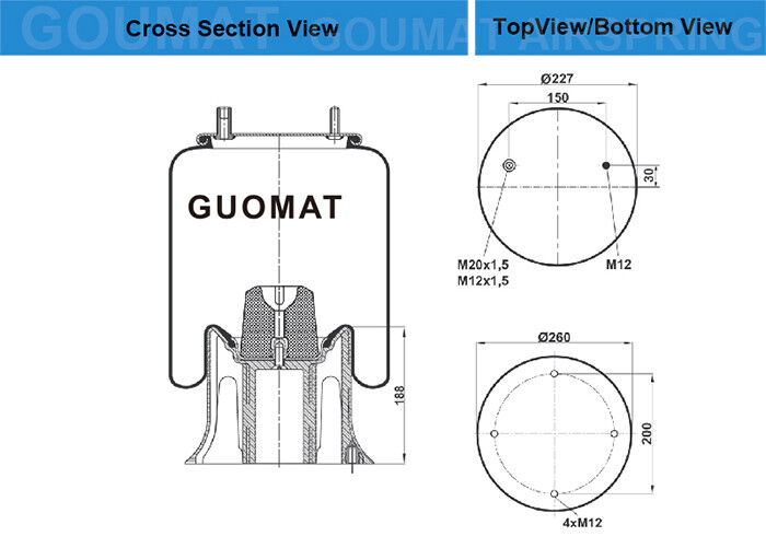 トラックW01-681-9242 15699のための11382のGranningの耐火石材の乗車の儀式のエアー バッグ