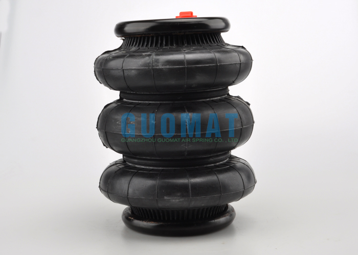 トリプルコンボリュートエアスプリング 117mm-460mm ストローク 工業用ラバーエアショック ピックアップ用