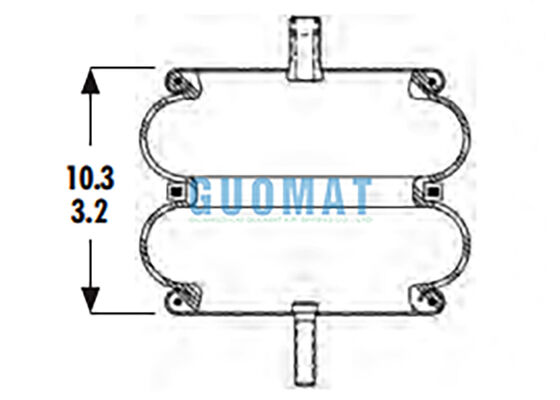 2B9-229 Goodyear Industrial Air Spring 578-92-3-211 エアサスペンション エアベローズ