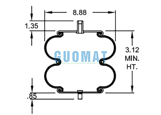 天然ゴム W01-358-6897 ファイアストーン 双重巻き状の空気スプリング AS-0058 ワトソン&チャリン