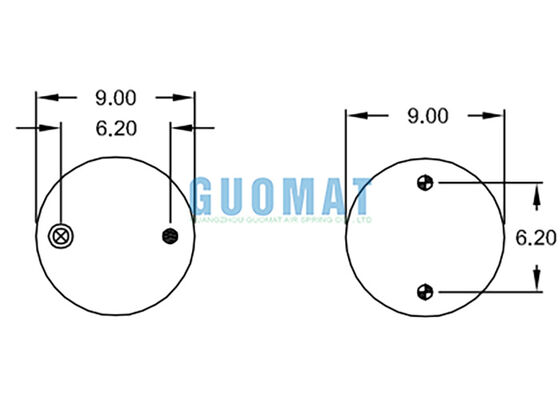 ファイアストーンゴムエアスプリングバッグ W01-358-7996 三重巻き型ショック吸収器