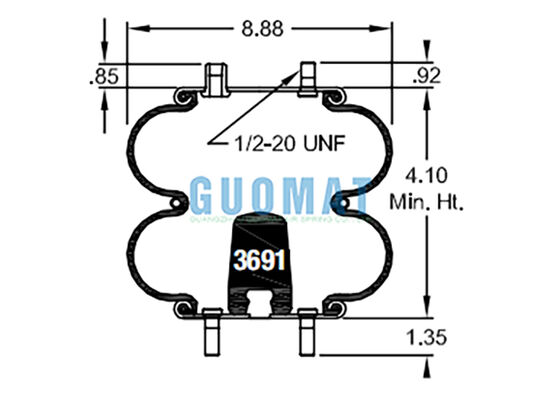 W01-358-6941 ファイアストーン サスペンション エアショック スタイル20 ラバーベローズ エアスプリング