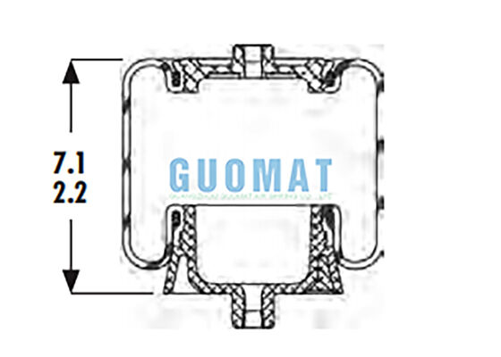 1S4-067 キャビンのエアスプリング グッドイヤー ASC-08-7-137 トラックの懸垂エアバッグ交換