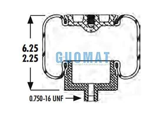 Truck Cab Air Spring 1S5-010 Goodyear Piston ASC-08-7-139 Replacement Air Bag