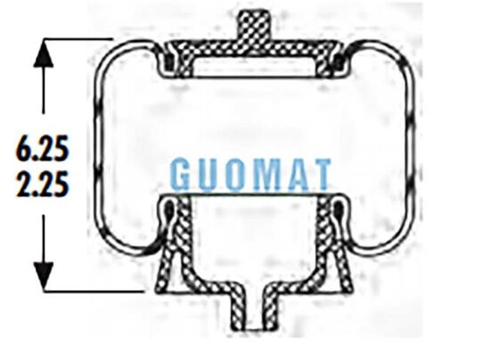 1S5-040 Goodyear Suspension Air Shock ASC-08-7-137 Truck Cab Air Spring Kit