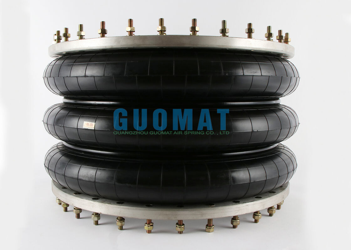 W01-358-9603 ファイアストーン フランジ エア スプリング 348-3 スタイル トリプルコンボリュート インダストリアル エアショック