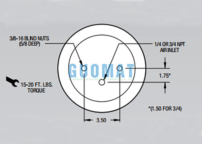 W01-358-5712 ファイアストーン トラック 空気スプリング ローリングローブ 空気懸垂システム 1T14C-7