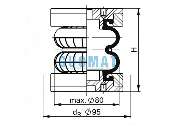 FD 22-4 DI CR コンチテック 工業用ゴムエアスプリング EB-80-45 フェスト ベローズシリンダー